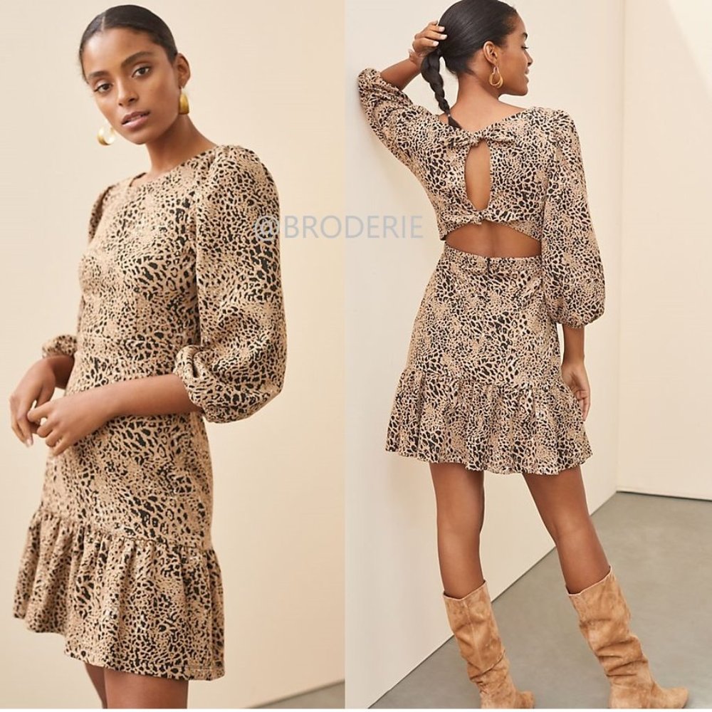 Anthropologie Maeve Knit Cut-Out Mini Dress SIZE 14 new with tag